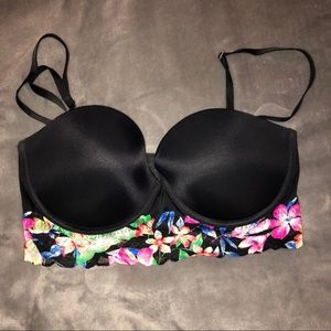 Victoria’s Secret Black Floral Bra